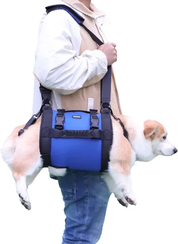 Vista 6 de Arnés de elevación para perros, mochila de emergencia para soporte de patas y rehabilitación para perros grandes, lesiones en las articulaciones