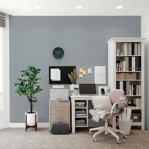 Vista 391 de Glidden Pintura Interior + Imprimación: Gris/Plata Antigua, Una Capa, Satinado, 1 Galón