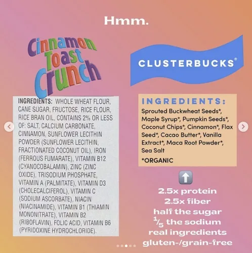 Vista 4 de Lil Bucks Clusterbucks - Clusters de superalimentos sin granos hechos con trigo sarraceno germinado y adaptógenos, bocadillos sin gluten