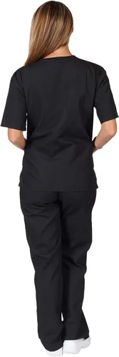 Vista 5 de Natural Uniforms Conjunto de ropa quirúrgica para mujer, camisetas y pantalones médicos, paquete de 2