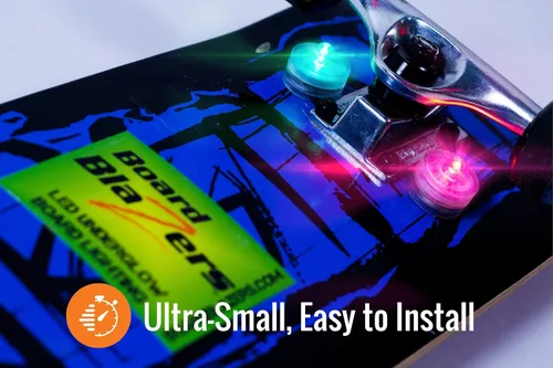 Vista 5 de Board Blazers Luces LED para Skateboard con Efecto Underglow - Regalo Ideal para Skateboard - Luz LED Perfecta para Longboard o Luz para Scooter