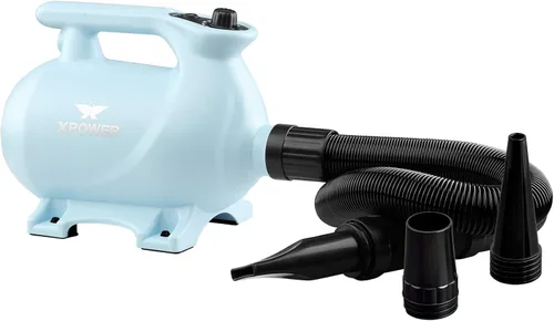 Vista 6 de XPOWER B-123 - Secador de pelo para perros con control de velocidad y temperatura ajustable, secador de pelo para mascotas con 3 boquillas
