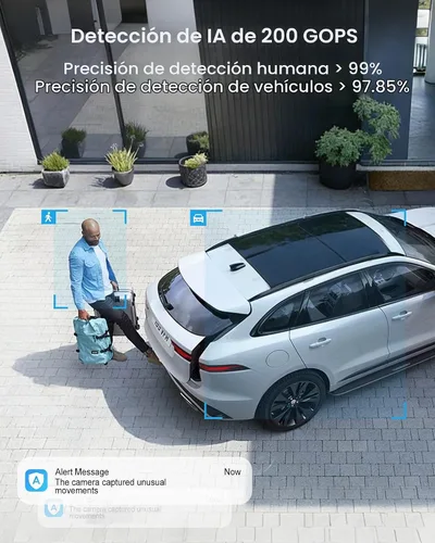 Vista 6 de ANRAN Cámara de seguridad solar de grabación 24/7 al aire libre