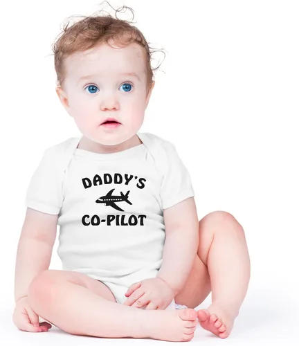 Vista 2 de AW Fashions Daddy's Co-Pilot - Aventuras con papá - Divertido body infantil de una pieza para bebé