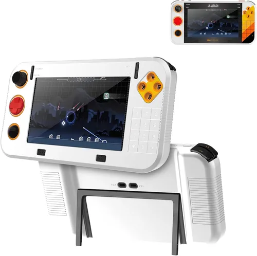 Vista 8 de Funda para Atari Gamestation Go,NOUKAJU Game Console Case,Anti-Drop,Scratch,Shock,Funda protectora de silicona para Atari Gamestation Go Game