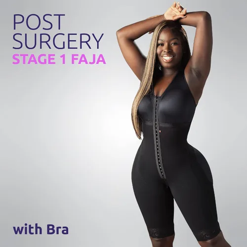 Vista 2 de Snatched Body - Womens Stage 1 Faja Colombianas with Bra Shapewear BBL Post Surgery Compression Garment Butt Lifting
