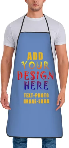 Vista 28 de Delantales personalizados para añadir nombre, logotipo, texto, foto, diseño de imagen, delantal de chef para grandes regalos