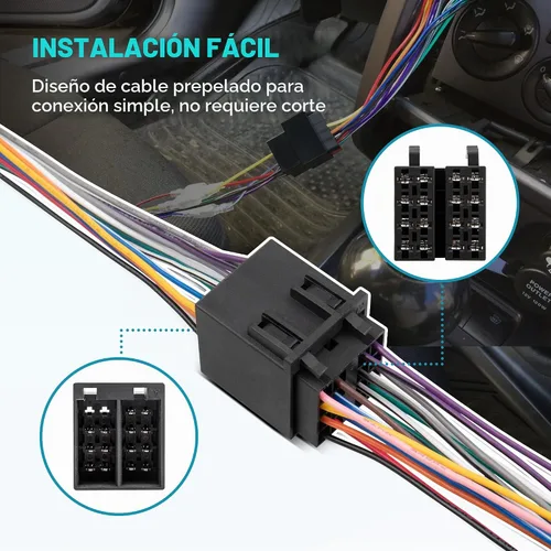 Vista 6 de NuIth Adaptador de arnés de cable estéreo macho y hembra de 16 pines para Freightliner 04-21, Volvo 04-16, Peterbilt 06-18, Kenworth 08-20, conector