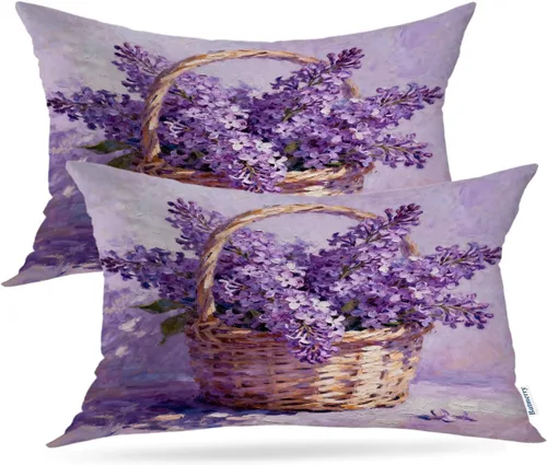 Vista 54 de Batmerry Autumn Maple Leaves Throw Pillow Covers, red Fall Orange Leaves Decorative Pillow Covers Digital Printing Blended for Couch Sofa Bed