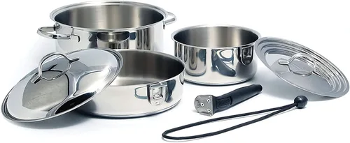 Vista 10 de Camco Mfg 43921 - Juego de utensilios de cocina (10 unidades), acero inoxidable