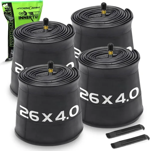 Vista 11 de 1/2/4 Pack 20x4 26x4.0 Fat Bike Tube with AV 32mm Schrader Valve, Premium Butyl Rubber Fat Tire Bike Tubes with Tire Levers, 20, 26x3.5-4.5 Bike
