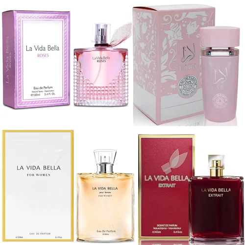 Vista 19 de A CENTER Juego de perfume de 4 piezas para mujer, set de regalo