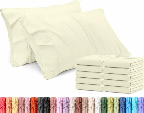 Vista 77 de Utopia Bedding - Juego de 2 fundas de almohada tamaño estándar, con cierre de sobre, tela de microfibra cepillada suave, resistentes al encogimiento