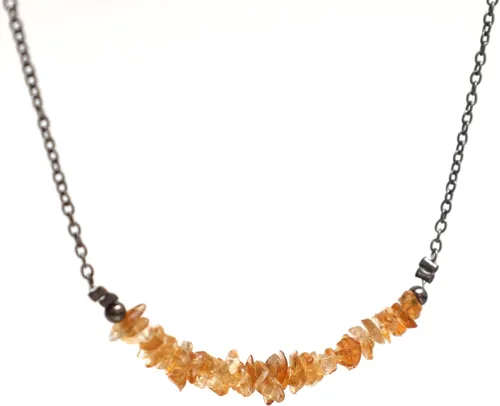 Vista 7 de Gempires - Collar de barra de chips naturales, cristales curativos de energía, regalo de cumpleaños, regalo para ella, joyería de piedras preciosas
