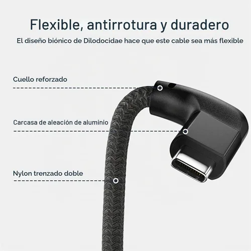 Vista 4 de UseBean Cable de extensión USB C en ángulo recto de 0.6 pies, 90 grados USB-C 3.2 Gen 2 20Gbps macho a hembra tipo C 4K cable extensor de video