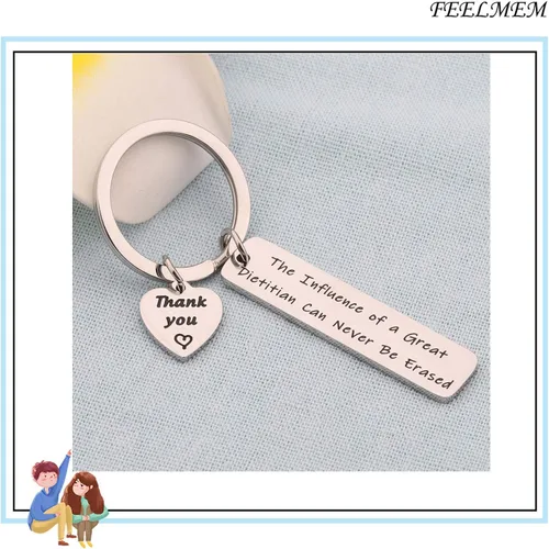 Vista 3 de FEELMEM Dietitian Gift Nutrionist Gift Dietitian Apreciación Llavero