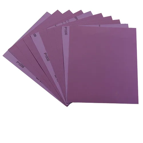 Vista 16 de Papel de lija de grano 60, hojas de lija en seco y húmedo de 9 x 11 pulgadas, papel de lija abrasivo avanzado de alúmina blanca fundida para acabado