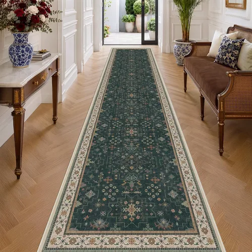 Vista 12 de Hazo Haus – Alfombra pequeña para entrada, cocina o baño, antideslizante con base de goma, resistente a las manchas y a la decoloración, diseño