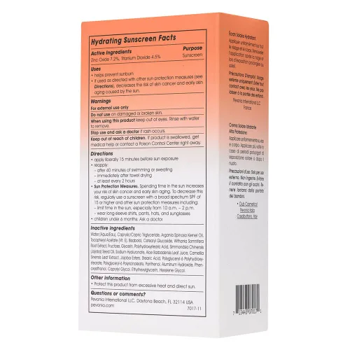 Vista 3 de PEVONIA Protector solar hidratante de amplio espectro SPF 40 UVA/UVB + Bluelight Shield, 0.18 oz.