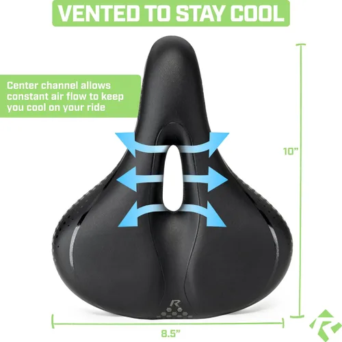 Vista 4 de Revere Comfort - Asiento de bicicleta con doble amortiguador, antivibración, suspensión de gel, asiento de bicicleta para hombres y mujeres