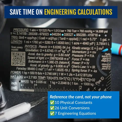 Vista 2 de La auténtica regla de bolsillo para ingenieros - Pequeña regla de metal para ingenieros, transportador, compás, escala, gadget de graduación