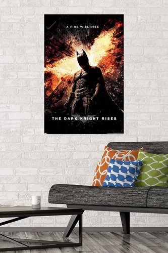 Vista 2 de DC Comics Movie The Dark Knight Rises - Póster de pared de una hoja, 34 pulgadas de largo x 22.4 pulgadas de ancho, versión premium sin marco