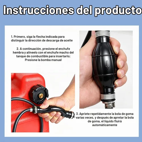 Vista 6 de Tnisesm Conjunto de línea de combustible de 5/16" 6 pies, con conector de goma marina para motor fuera de borda de barco, RVs, conjunto