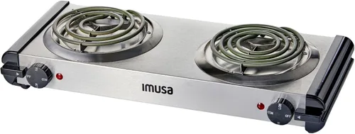 Vista 14 de Cocina eléctrica de una hornilla IMUSA USA GAU 80305 de 1100 vatios en color negro, quemador doble 1500 W, Negro