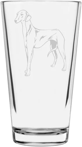 Vista 110 de Podenco Canario - Vaso de pinta de 16 onzas con temática de perro personalizado