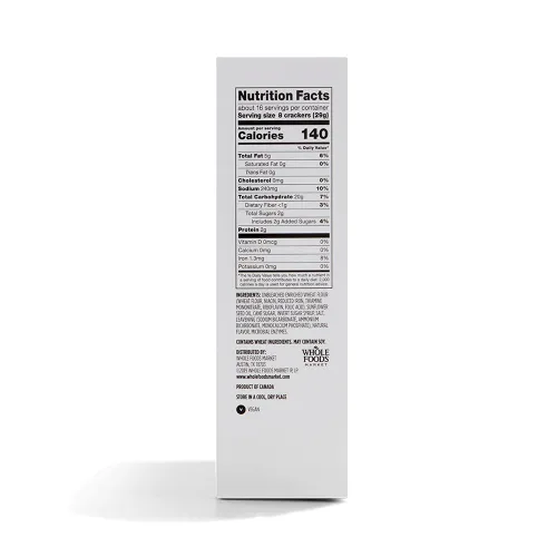 Vista 2 de 365 by Whole Foods Market, Galletas de snack con sabor natural a mantequilla, 16 onzas