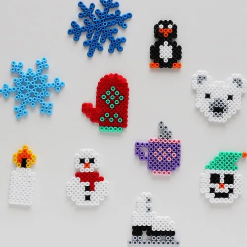 Vista 6 de Fuse Beads - 6000 cuentas de hierro fundido de 0.197 in, color azul, compatibles con Perler y Hama