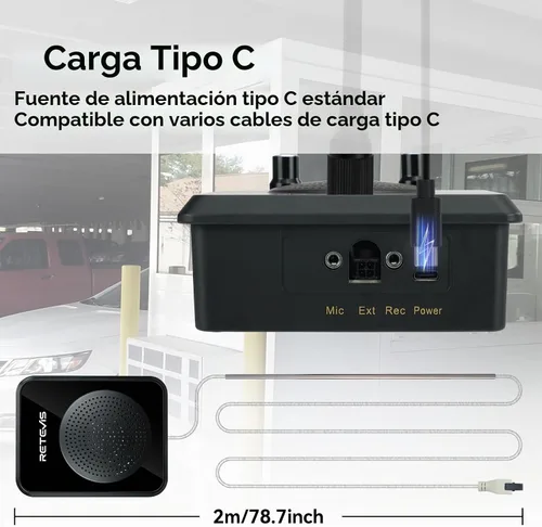 Vista 6 de Retevis Intercomunicador de ventana RT-9909,Sistema de intercomunicación