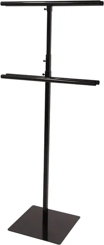 Vista 9 de SSWBasics Soporte ajustable de metal negro para pancartas - Negro - Se adapta a pancartas de 2 x 6