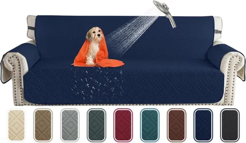 Vista 15 de XINEAGE - Funda 100% impermeable para silla y sofá para mascotas, funda antideslizante para sofá lavable, funda para silla con 1 cojín, protector