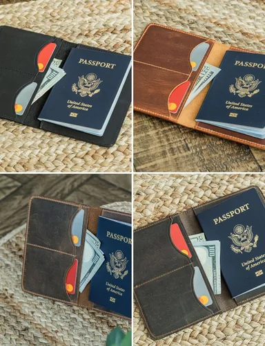 Vista 31 de Handcrafted Genuine Leather Wallets, Minimalist Cardholders, and Passport Covers, Handmade Gift