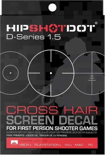 Vista 8 de HipShotDot D-Series Care Pack Reutilizables transparentes para Aim Sight Assist TV Juego de televisión o monitor calcomanía para videojuegos FPS