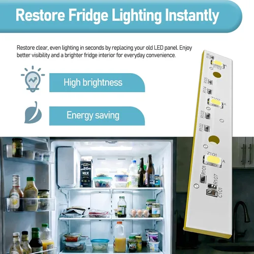 Vista 3 de WR55X26679 Placa de luz LED para reemplazo de luz LED de refrigerador GE y reemplazo de luz LED del congelador Ge Reemplaza PS11767930 AP6035586