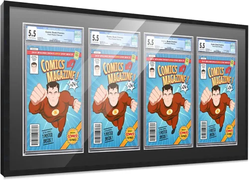 Vista 92 de Poster Palooza Marco de cómics con paspartú para 1 cómic de grado CGC, CBCS o PGX, marco de cómic de bronce para cómic de 8.125 x 13 pulgadas
