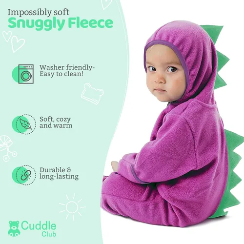 Vista 41 de Enterizo de vellón para bebé, rómper de una sola pieza con capucha para niños, ropa para exteriores, chaqueta infantil