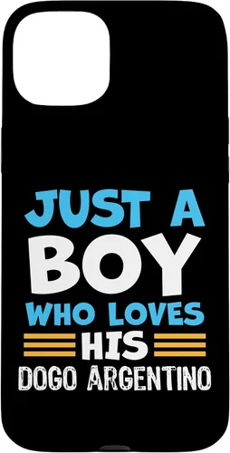 Vista 9 de Just a Boy who Loves his Dogo Argentino Case for iPhone 16