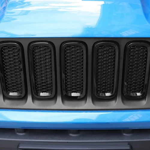 Vista 7 de CheroCar Para insertos de parrilla Renegade, cubierta protectora de rejilla delantera para Jeep Renegade 2016-2018