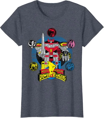 Vista 49 de Power Rangers Camiseta Megazord Asfalto