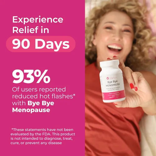 Vista 5 de ZENZSUAL Bye Bye Menopausia con melatonina – Apoyo natural para la menopausia para mujeres – sofocos, sudores nocturnos, equilibrio hormonal y sueño