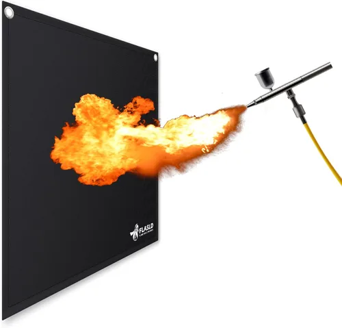Vista 3 de FLASLD Protector de llama magnético para soldar y soldar con autógena, escudo térmico de alta temperatura de 18 x 18 pulgadas, alfombrilla