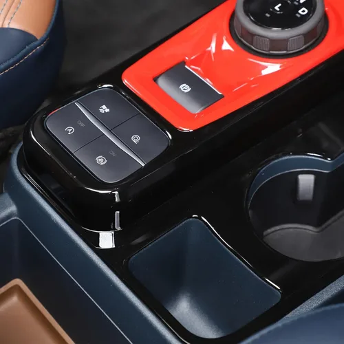 Vista 4 de TOYCIDFG Cubierta de marco para panel de cambio de marchas de automóvil compatible con Ford Maverick 2022-2024, kit de decoración de consola negro
