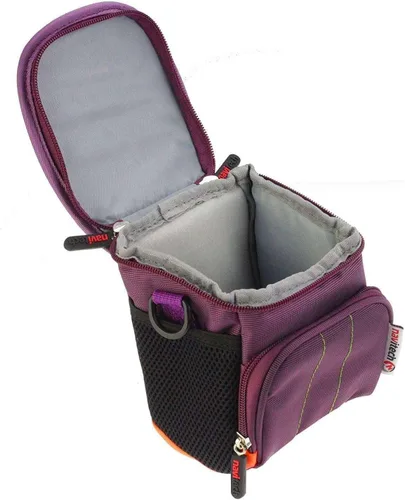 Vista 2 de Navitech Bolsa de viaje para binocular portátil de protección morada, compatible con prismáticos compactos AHFLRITO