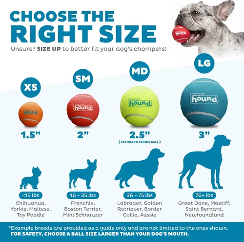 Vista 3 de Outward Hound Squeaker Ballz - Pelota de tenis para perro, pequeño, 2 Bolas chirriantes múltiples