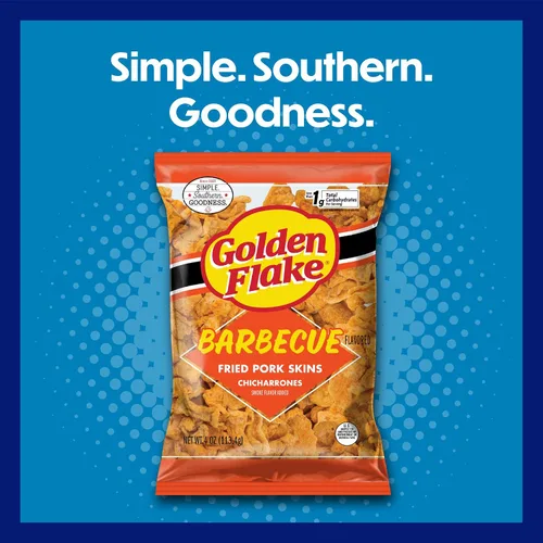 Vista 5 de Golden Flake Cortezas de cerdo a la barbacoa, bolsas de 4 oz (12 unidades)