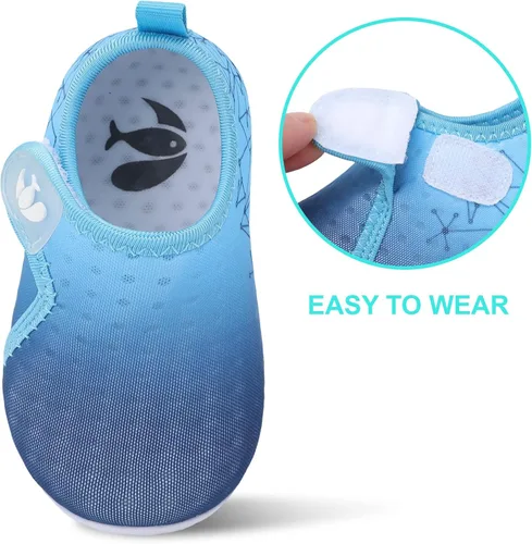 Vista 5 de FEETCITY - Zapatos deportivos acuáticos para bebés, niños y niñas, zapatos de agua de secado rápido para playa y piscina