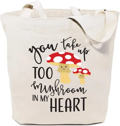 Vista 25 de The Cotton & Canvas Co. Bolsa de compras reutilizable de tela, bolsa para ir al mercado